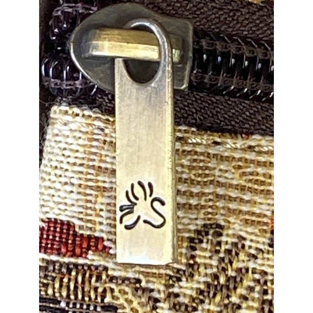 Vintage-Inspired Womens Crossbody Bag With Fashion Print Multiple Zipper Pockets - Picture 3 of 9